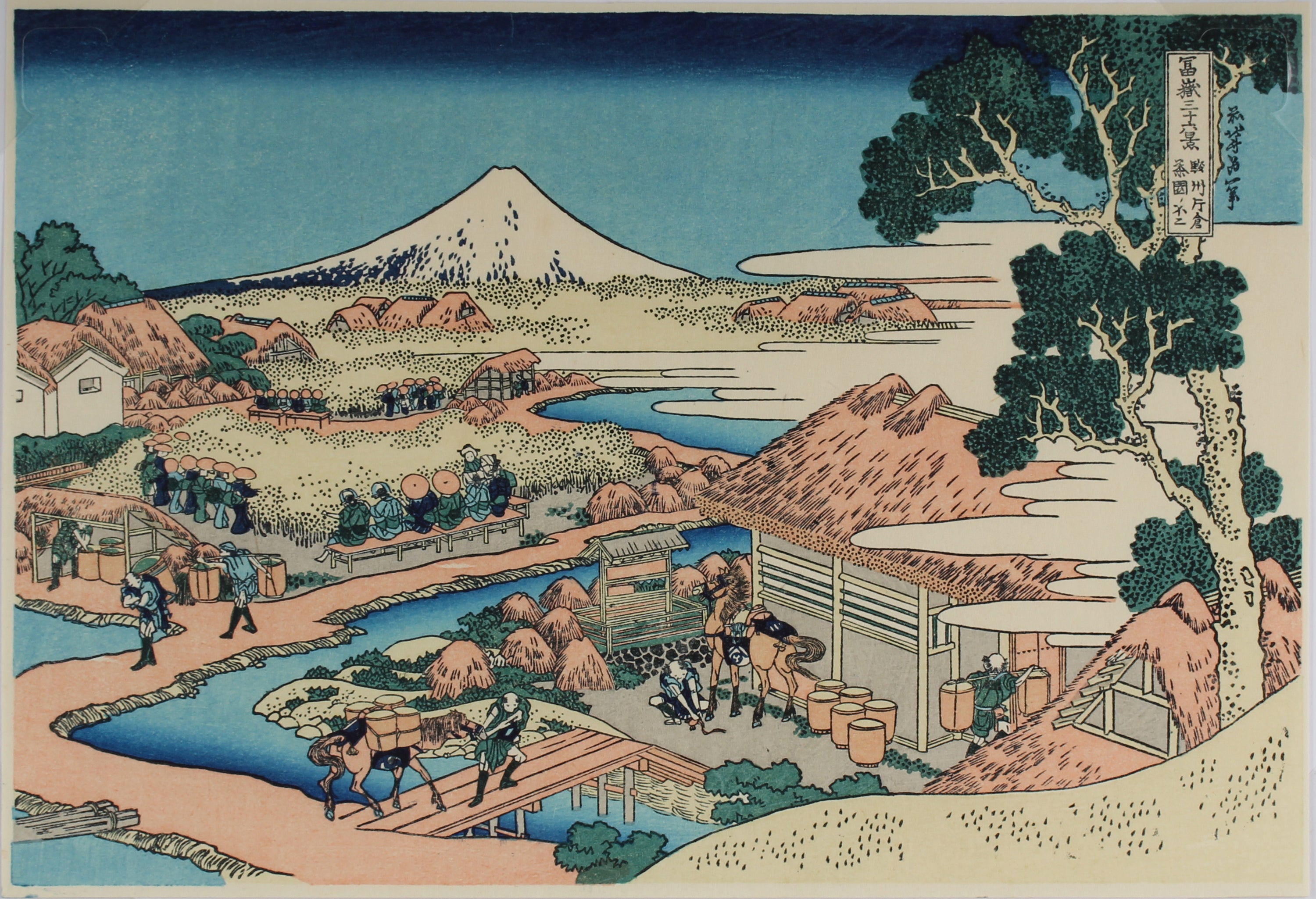 The Tea plantation of Katakura in Suruga Province - Thirty-six views of mount Fuji - Aziatiek